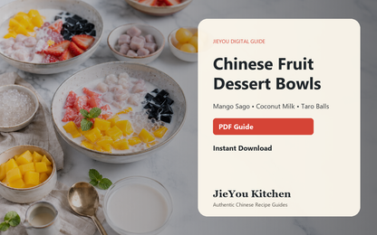 Chinese Fruit Dessert Bowls & Mango Sago Guide digital guide preview with food photography and PDF cover