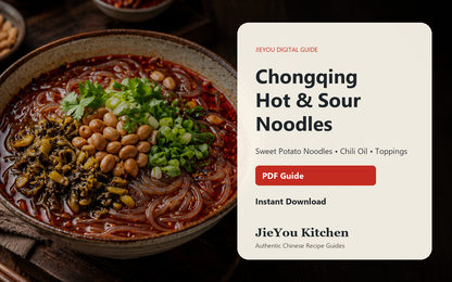 Chongqing Hot & Sour Sweet Potato Noodles Guide digital guide preview with food photography and PDF cover