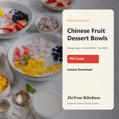 Chinese Fruit Dessert Bowls & Mango Sago Guide PDF guide cover for instant digital download