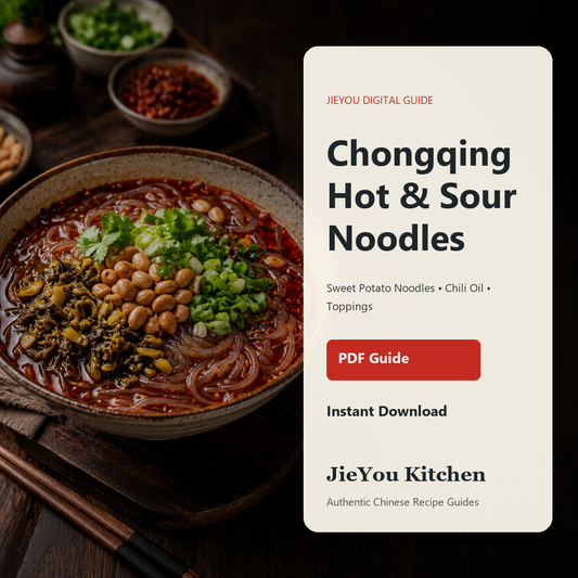 Chongqing Hot & Sour Sweet Potato Noodles Video-Informed Guide PDF guide cover for instant digital download