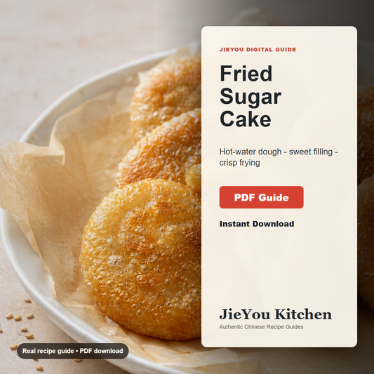 Chinese Fried Sugar Cake & Hot-Water Dough Pastry Guide PDF guide cover for instant digital download