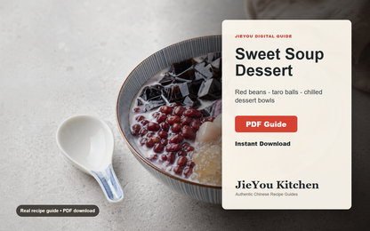 Chinese Sweet Soup & Dessert Bowl Guide wide digital guide preview with finished noodle bowl